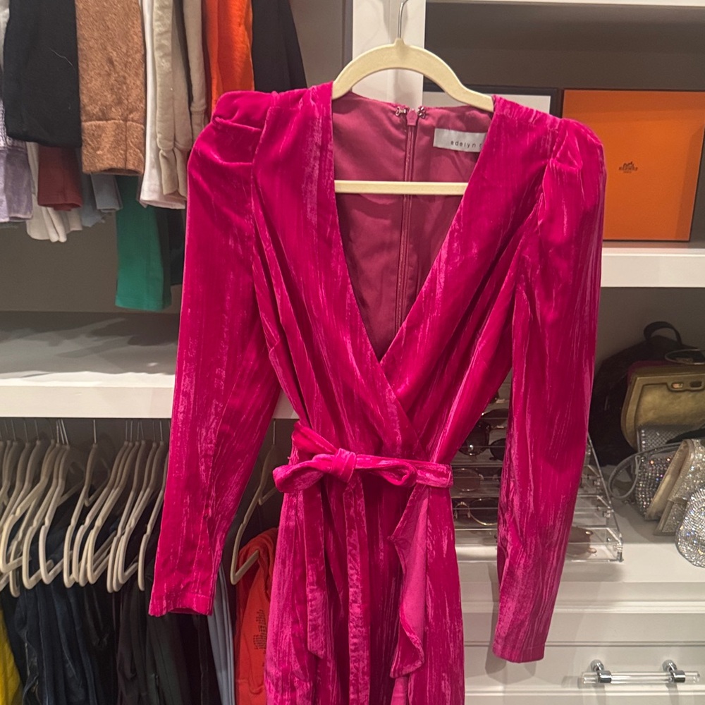 Adelyn Rae Pink Velvet Mini Dress
